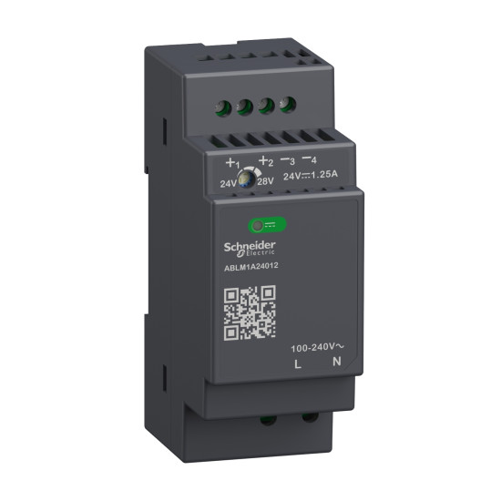 Schneider Electric ABLM1A24012 Spannungsversorgung, Modicon ABLM, Modular, getaktet, 1-phasig, 100-240V AC, 24V DC, 1,2A, 30W