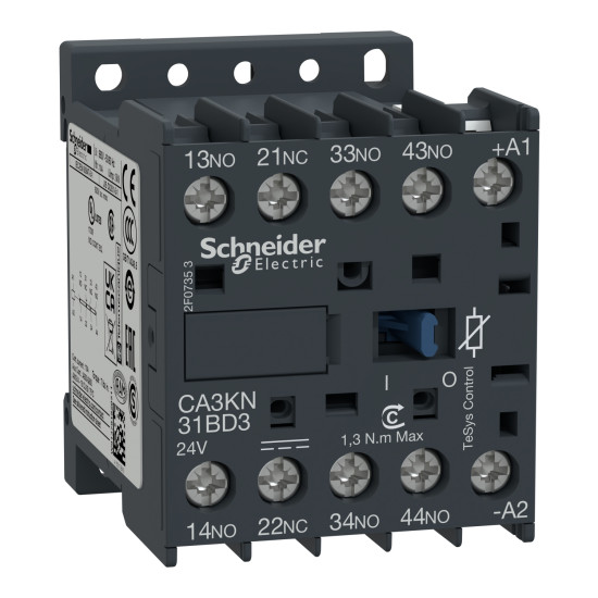 Schneider Electric CA3KN31BD3 Hilfsschütz, 3S+1Ö, 24V DC mit Diode