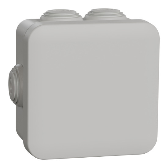 Schneider Electric ENN05004 Mureva BOX, Abzweigdose, 7 Tüllen Ø20, 80x80x45mm