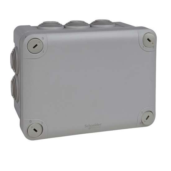 Schneider Electric ENN05007 Mureva BOX, Abzweigdose, 10 Tüllen Ø25, 150x105x80mm
