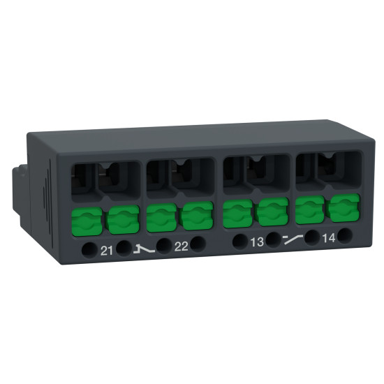 Schneider Electric GVAE11A Hilfsschalterblock, 1Ö+1S, Frontmontage, SnapIN Anschlussklemmen