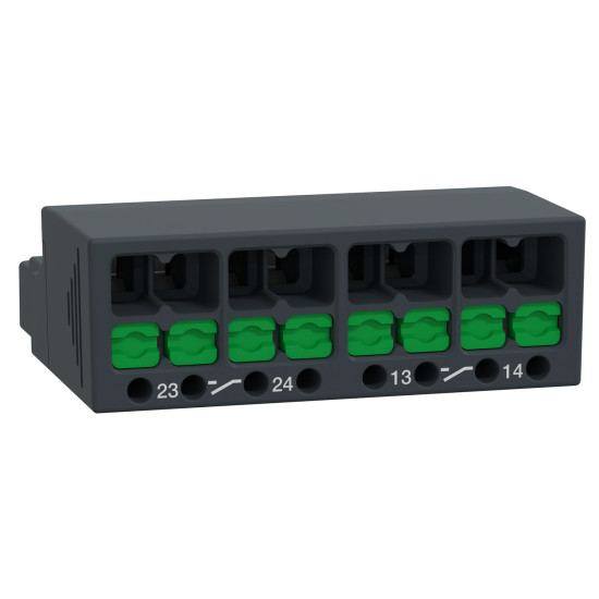 Schneider Electric GVAE20A Hilfsschalterblock, 2 Schließerkontakte, Frontmontage, SnapIN Anschlussklemmen