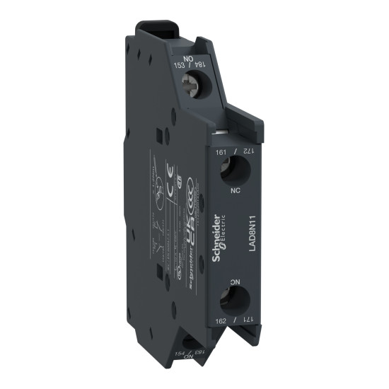 Schneider Electric LAD8N11 Hilfsschalterblock, 1S+1Ö, Schraubklemmen