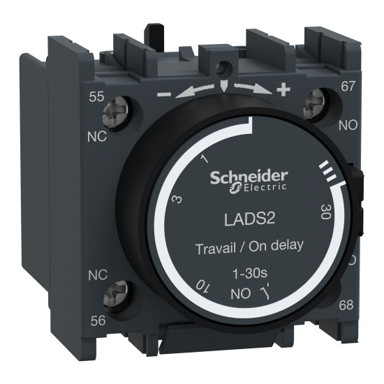 Schneider Electric LADS2 Zeitblock, anzugsverzögert, 1S+1Ö, 1,00-30,00s, Schraubanschluss