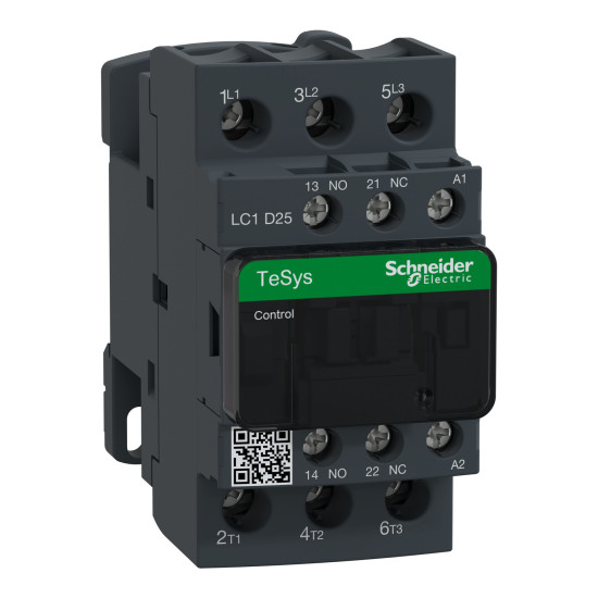 Schneider Electric LC1D25B7 Leistungsschütz LC1D 3p, +1S+1Ö, 11 kW, 25 A, 400 V AC3, Spule 24 V AC