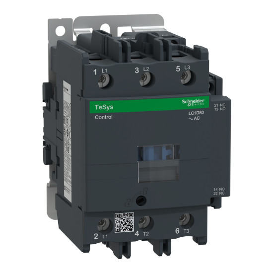 Schneider Electric LC1D80F7 Leistungsschütz LC1D 3p, +1S+1Ö, 37 kW, 80 A, 400 V AC3, Spule 110 V AC