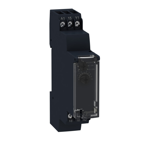 Schneider Electric RE17RAMU Zeitrelais ansprechverzögert, 0,1 s-100 h, Relais 1 W, 24 VDC/24-240VAC