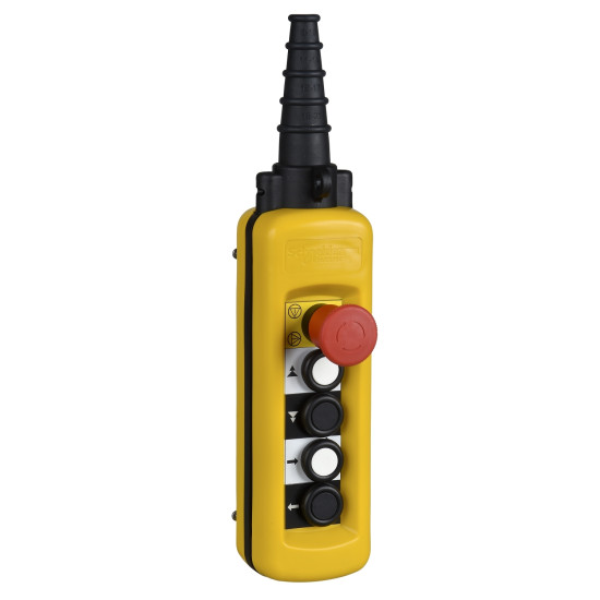 Schneider Electric XACA4923 Hängetaster XAC-A, 4 Drucktaster 1 Not-Halt/Not-Aus-Taster