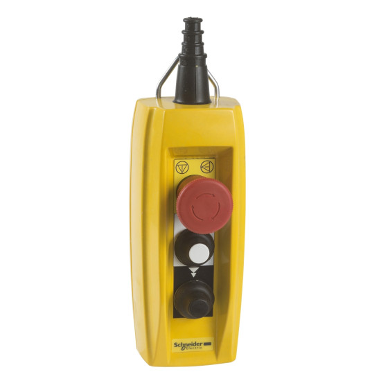Schneider Electric XACB3291 Hängetaster XAC-B, 2 Drucktaster 1 Not-Halt/Not-Aus-Taster