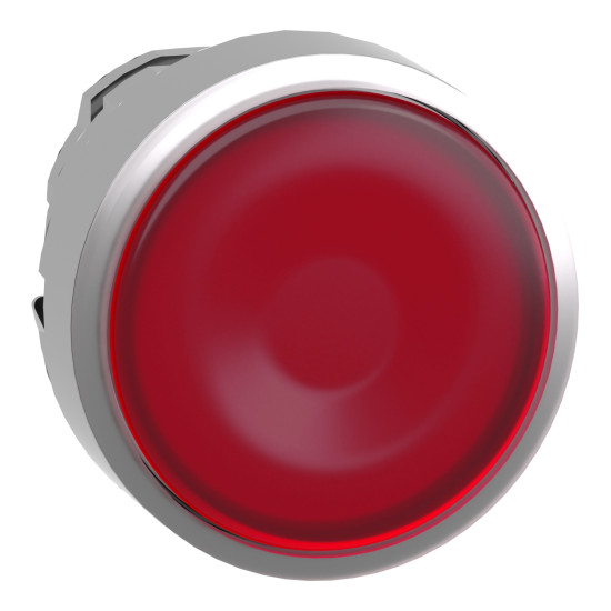 Schneider Electric ZB4BW343 Leuchtdrucktaster, Frontelement, Harmony XB4, Metall, 22mm, rot, unbeschriftet, tastend, für universelle LED