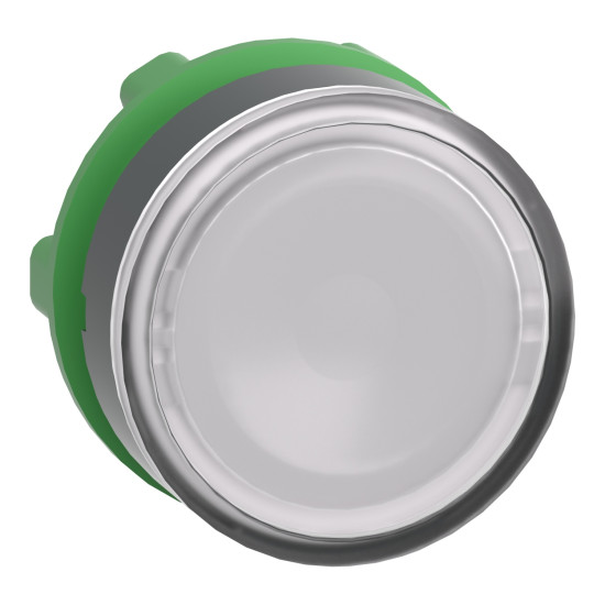 Schneider Electric ZB5AW313 Leuchtdrucktaster, Frontelement, Harmony XB5, Kunststoff, 22mm, weiß, für universelle LED