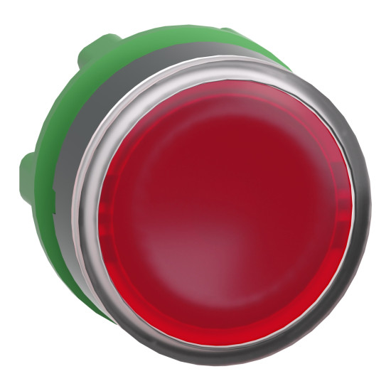 Schneider Electric ZB5AW343 Leuchtdrucktaster, Frontelement, Harmony XB5, Kunststoff, 22mm, rot, für universelle LED