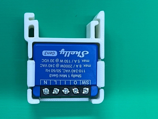 SOIXX Hutschienenhalter für Shelly Mini Gen3 DIN Rail 35 mm Hutschiene Halter Gerade
