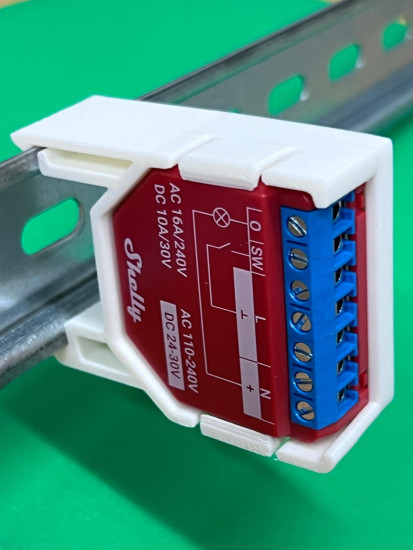 4er-Pack SOIXX Hutschienenhalter für Shelly PLUS, Gen3, Gen4 DIN Rail 35 mm Hutschiene Halter Gerade