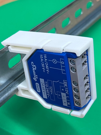 4er-Pack SOIXX Hutschienenhalter für Shelly PLUS, Gen3, Gen4 DIN Rail 35 mm Hutschiene Halter Gerade