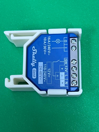 4er-Pack SOIXX Hutschienenhalter für Shelly PLUS, Gen3, Gen4 DIN Rail 35 mm Hutschiene Halter Gerade