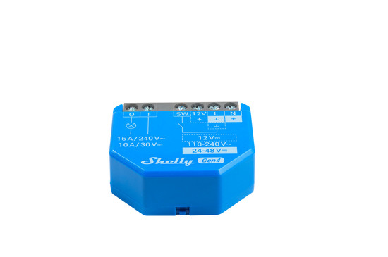 Shelly 1 Gen4 - Smarter Multiprotokoll-Schaltaktor, WLAN, Zigbee, Matter, potenzialfrei, BT
