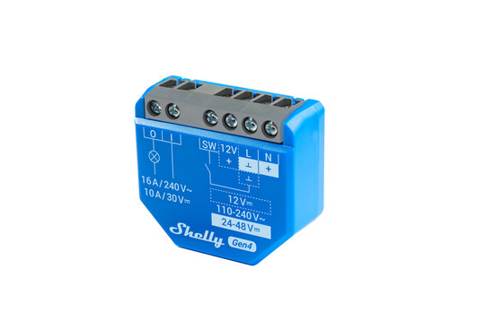 Shelly 1 Gen4, 4er-Pack - Multiprotokoll-Schaltaktor, WLAN, Zigbee, Matter, BT