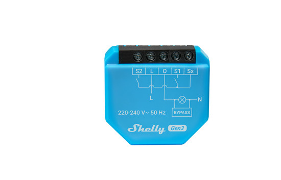 Shelly 2L - 2-Kanal WLAN Aktor ohne Neutralleiter, Gen3 Upgrade, BT