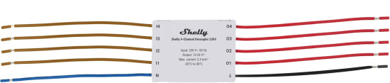 Shelly 4-Kanal Entstörglied, Decoupler, 230V