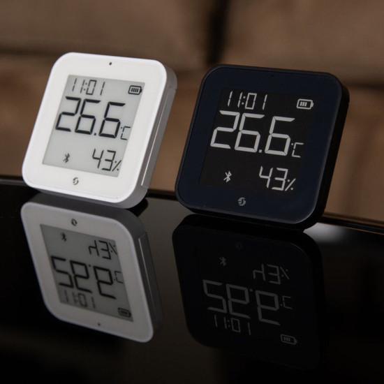 Shelly BLU H&T ZB - Zigbee Temperatur- & Feuchtigkeitssensor, Schwarz