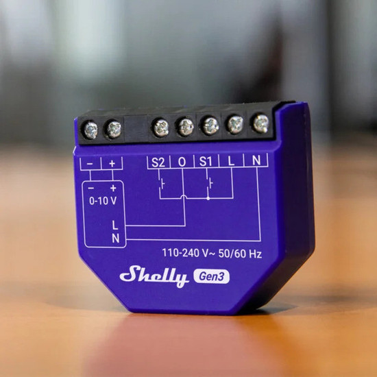 Shelly Dimmer 0/1-10V PM Gen3 - WLAN Steuergerät mit Messfunktion