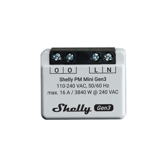 Shelly PM Mini Gen3 - Kompaktes Energiemessgerät, WLAN