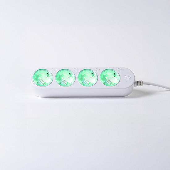 Shelly Power Strip 4 Gen4 - Smarte Steckdosenleiste 4-fach, Weiß WLAN, BT, Zigbee, Matter
