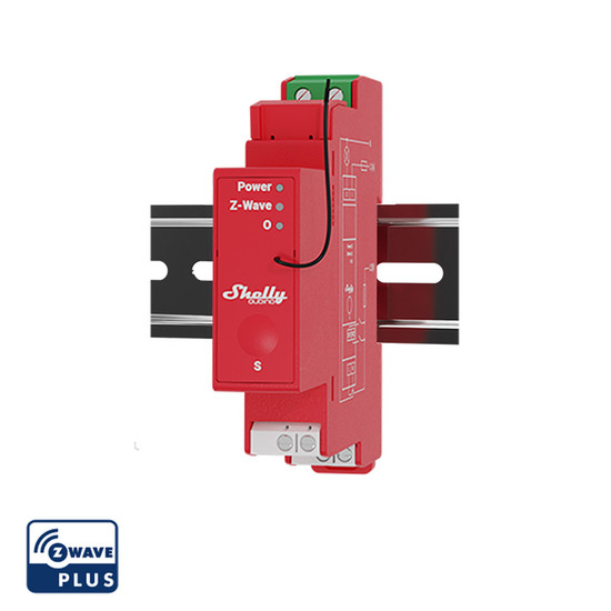 Shelly Wave Pro 1PM - Z-Wave DIN-Schienen Relais, 1 Kanal, Messfunktion