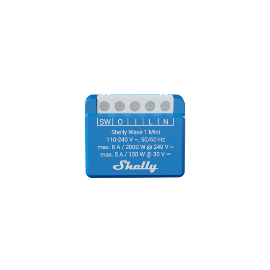 Shelly Wave 1 Mini, Long Range - Kompakter Z-Wave Schaltaktor, potenzialfrei