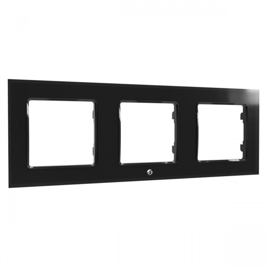 Shelly Wall Frame 3 - 3-fach Rahmen für Wandschalter, Schwarz