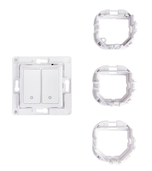 Shelly Wall Switch 2 - Wandtaster 2-fach Einsatz, Weiß