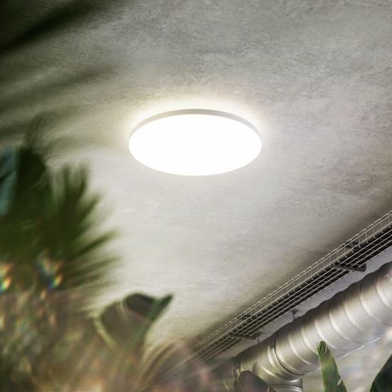 SIGOR Aufbauleuchte Shine 220mm weiß Ra90 dimmbar Deckenleuchte 8/10/15W 3000/4000K IP20 110° 800/900/1350lm