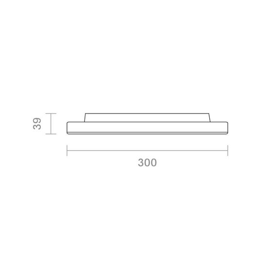 SIGOR Aufbauleuchte Shine 300mm weiß Ra90 DALI Deckenleuchte 10/18/24W 3000/4000K IP20 110° 1000/1800/2300lm