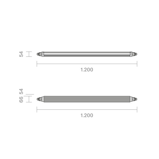 SIGOR Feuchtraumleuchte Tricolour 1200 3-CCT 33W 3000/4000/5700K IP65 4029101