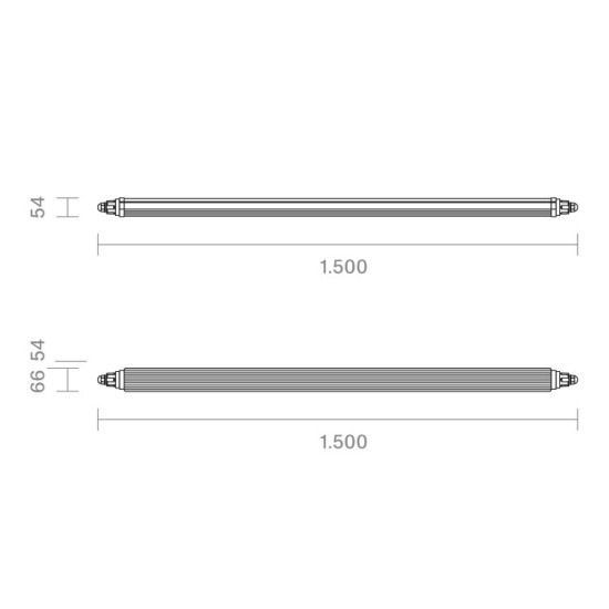 SIGOR Feuchtraumleuchte Tricolour 1500 3-CCT 46W 3000/4000/5700K IP65 4029201