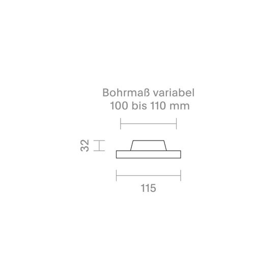 SIGOR Einbauleuchte Fled Downlight 115mm weiss 6W 3000/4000/5000K IP20 120° 525lm RA90