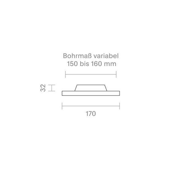 SIGOR Einbauleuchte Fled Downlight 170mm weiss 12W 3000/4000/5000K IP20 120° 1190lm RA90