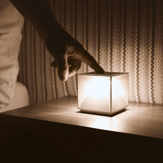 SIGOR Akku-Tischleuchte LED Nutalis schneeweiß 2,2W Flex-Mood 2200K/2700K IP54 Ra85 USB-C dimmbar