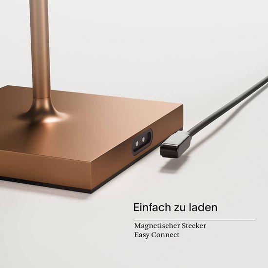 SIGOR Akku-Stehleuchte LED Nuindie 120cm bronzefarben rund 2,2W FlexMood 2200K/2700K IP54 168/197lm Ra8