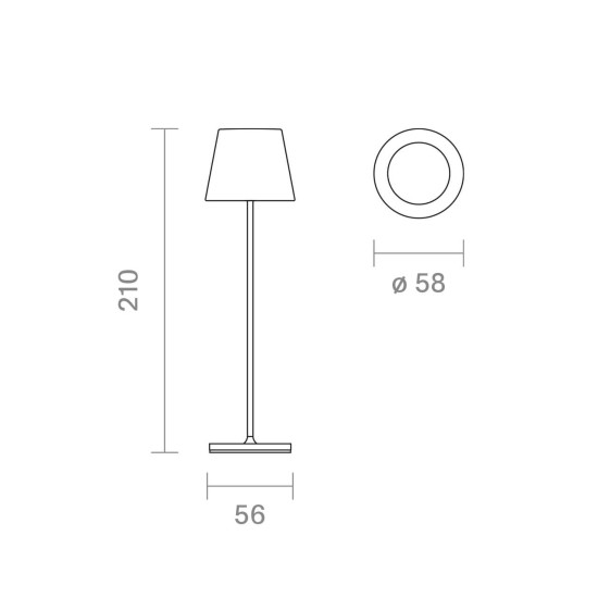 SIGOR Akku-Tischleuchte LED Nuindie pocket 21cm schneeweiß 1,4W Flex-Mood 2200K/2700K IP54 Ra85 USB-C dimmbar