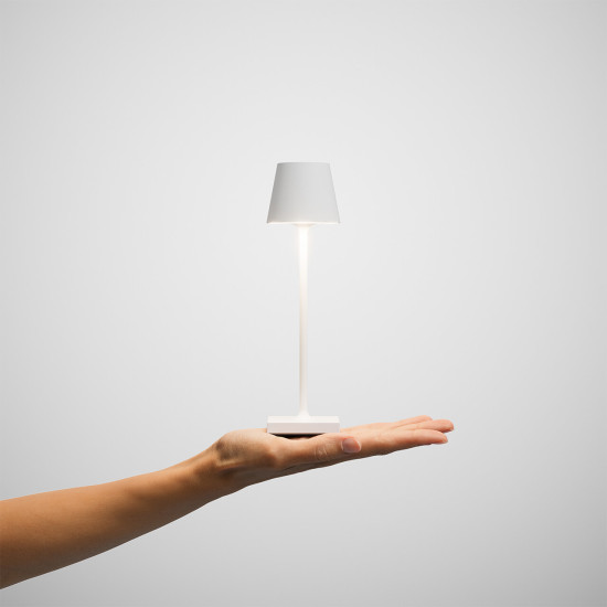 SIGOR Akku-Tischleuchte LED Nuindie pocket 21cm schneeweiß 1,4W Flex-Mood 2200K/2700K IP54 Ra85 USB-C dimmbar