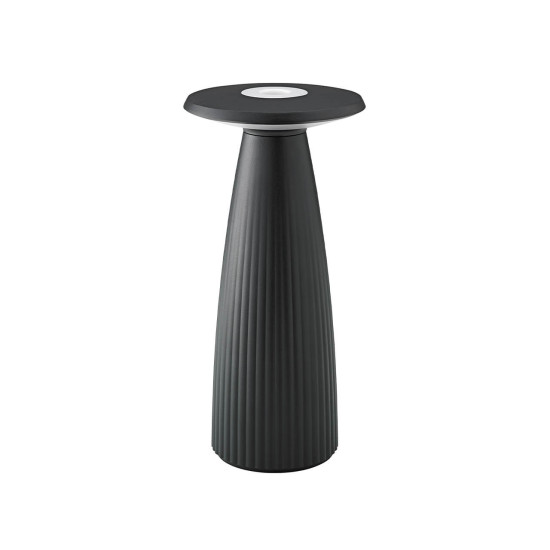 SIGOR Akku-Tischleuchte LED Nuflair 24cm nachtschwarz 2,2W Flex-Mood 2200K/2700K IP54 Ra85 USB-C dimmbar
