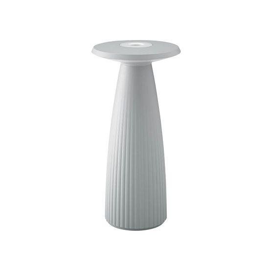 SIGOR Akku-Tischleuchte LED Nuflair 24cm nebelgrau 2,2W Flex-Mood 2200K/2700K IP54 Ra85 USB-C dimmbar