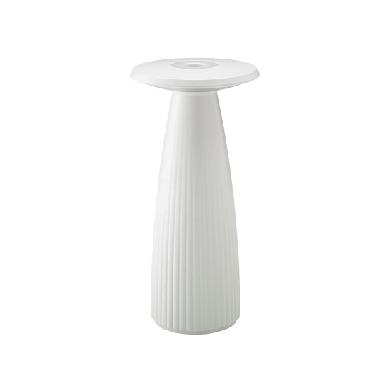 SIGOR Akku-Tischleuchte LED Nuflair 24cm schneeweiß 2,2W Flex-Mood 2200K/2700K IP54 Ra85 USB-C dimmbar