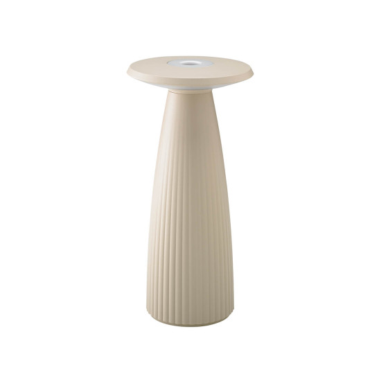 SIGOR Akku-Tischleuchte LED Nuflair 24cm dünenbeige 2,2W Flex-Mood 2200K/2700K IP54 Ra85 USB-C dimmbar