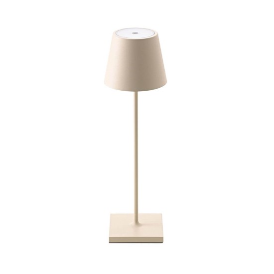 SIGOR Akku-Tischleuchte Nuindie USB-C 38cm dünenbeige 2,2W FlexMood 2200K/2700K IP54 Ra85 dimmbar