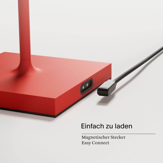 SIGOR 4547701 Akku-Tischleuchte Nuindie mini 25cm feuerrot rund 2,2W FlexMood 2200K/2700K IP54 Ra85 dimmbar