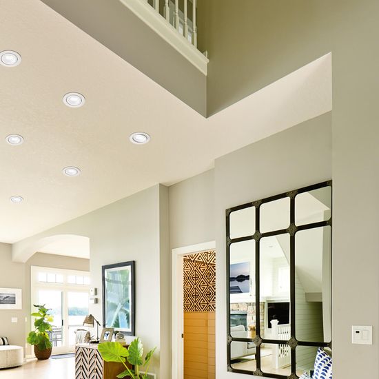 SIGOR LED Einbauleuchte ARGENT FLAT 82mm alu gebürstet Downlight 2700K Warmweiss