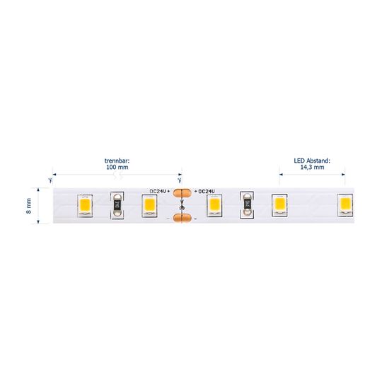 SIGOR 12W/M Essential LED-Streifen 2700K IP54 5M 5100Lm Warmweiss